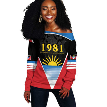 Afro-Antiguans and Barbudans 1981 Off Shoulder Sweater Each Endeavouring All Achieving LT9