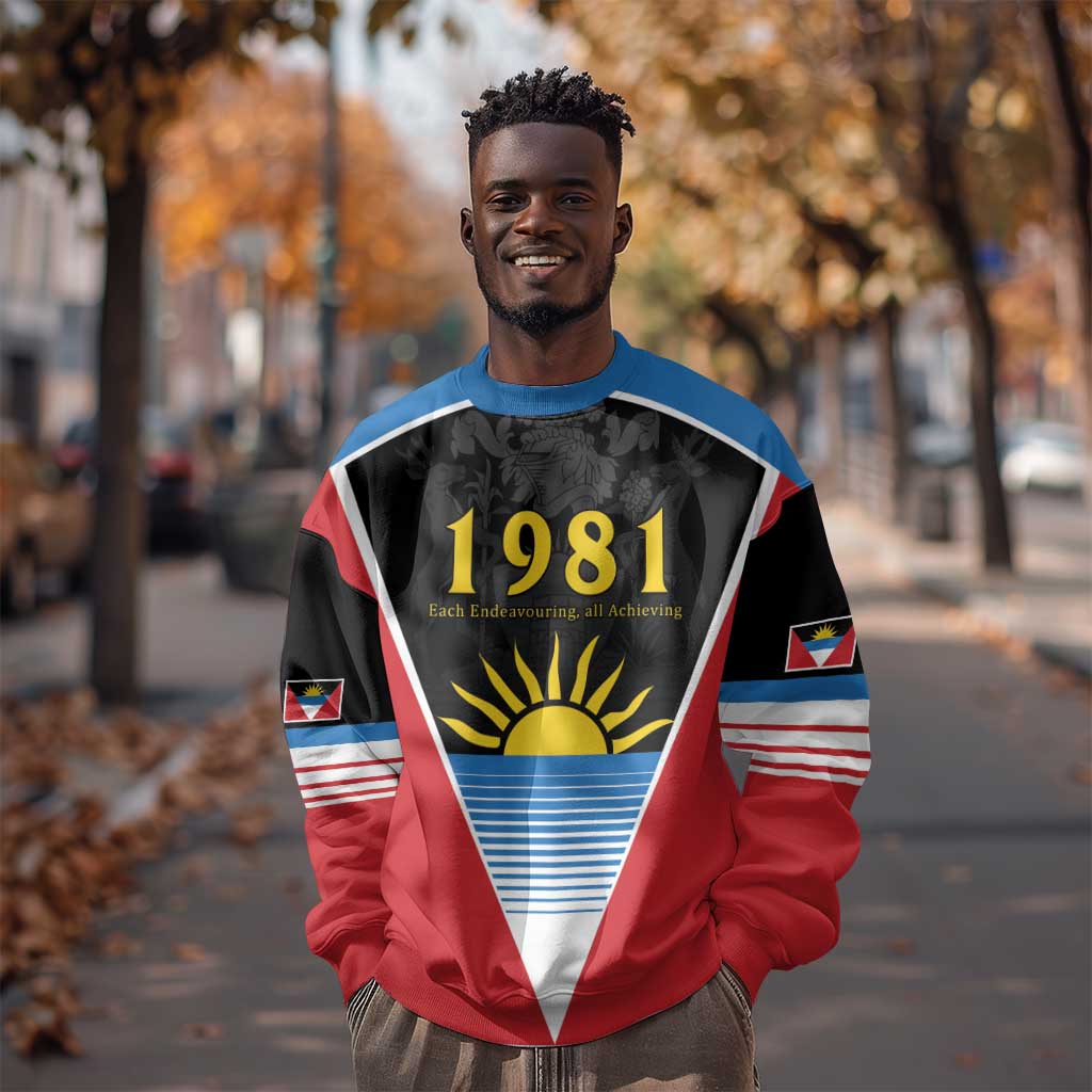 Afro-Antiguans and Barbudans 1981 Sweatshirt Each Endeavouring All Achieving LT9