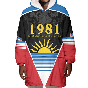 Afro-Antiguans and Barbudans 1981 Wearable Blanket Hoodie Each Endeavouring All Achieving LT9