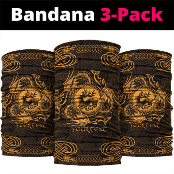 Personalized Carmarthenshire Sir Gaerfyrddin Neck Gaiter Gold Deer Stag Celtic-inspired LT9