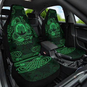 Personalized Denbighshire Sir Ddinbych Car Seat Cover Green Gatehouse Denbigh Castle Celtic-inspired LT9