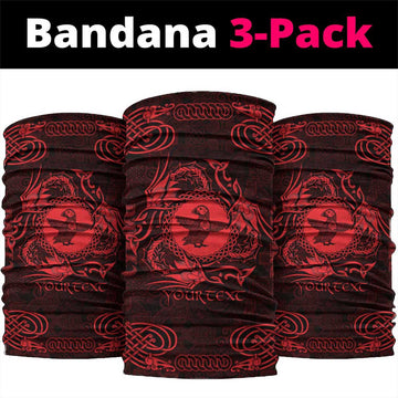 Personalized Pembrokeshire Sir Benfro Neck Gaiter Red Puffin Celtic-inspired LT9