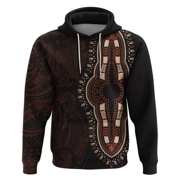Africa Dashiki Hoodie African Tribal Art Mixed Polynesian Tattoo Red Color Unique LT9