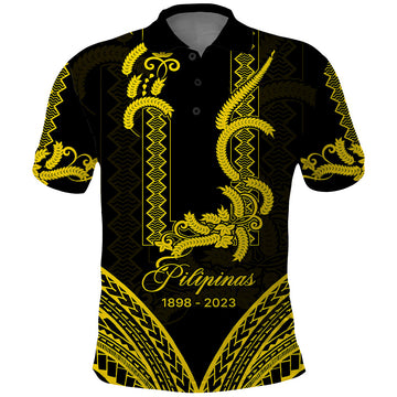 Custom Philippines Polo Shirt Independence Day Pechera With Side Barong Patterns LT9