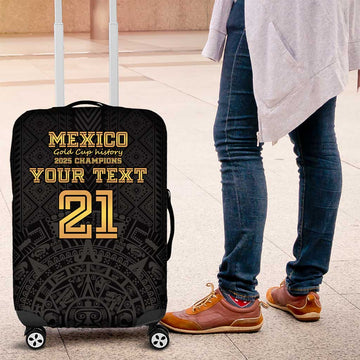 Mexico Football Custom Luggage Cover Mexico's Make History 2025 Gold Style LT9