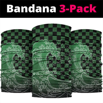 Japanese Asanoha Pattern Neck Gaiter Water Breathing Slayer Dragon LT9