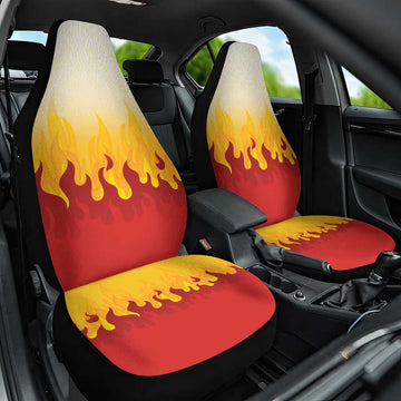 Japanese Kaen Pattern Car Seat Cover Flame Pillar Blazing Lion Heart LT9