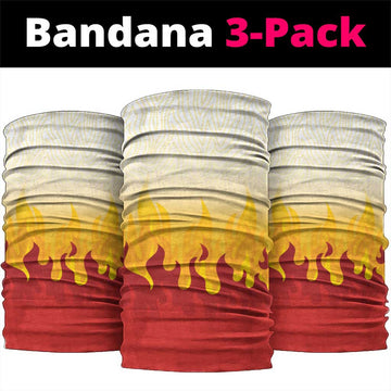 Japanese Kaen Pattern Neck Gaiter Flame Pillar Blazing Lion Heart LT9