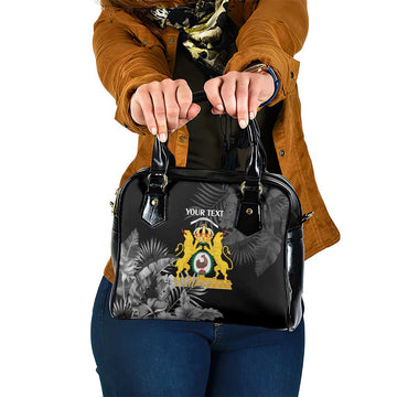 First Empire of Haiti Personalized Shoulder Handbag Black Hibiscus Liberte ou la Mort! LT9