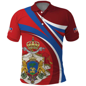 Second Empire of Haiti Personalized Polo Shirt Imperial Flag of Haiti 1849-1859 LT9