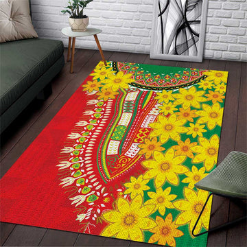 Afro Ethiopian New Year Area Rug Enkutatash Adey Abeba Flower Art LT9