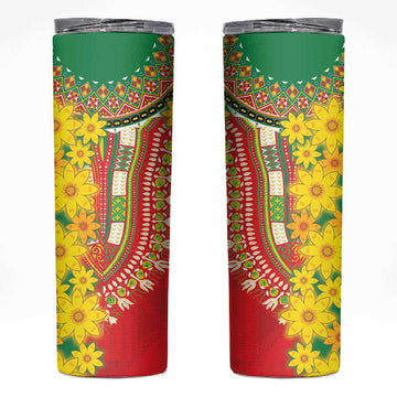 Afro Ethiopian New Year Skinny Tumbler Enkutatash Adey Abeba Flower Art LT9