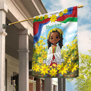 Happy Enkutatash Eritrea Personalized Garden Flag Beautiful Afro Girl Adey Abeba Flower LT9