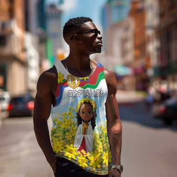 Happy Enkutatash Eritrea Personalized Men Tank Top Beautiful Afro Girl Adey Abeba Flower LT9