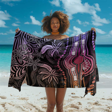 Polynesia Mixed African Dashiki Sarong Afro-pacific Culture - Pastel LT9