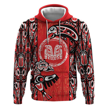 Personalized Canada Indigenous People Day Hoodie Haida Tribe Flag Tattoo Style LT9