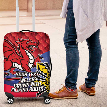 Personalized Welsh Grown With Filipino Roots Luggage Cover LT9