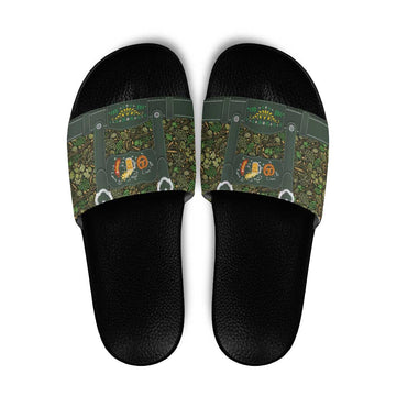 Lederhosen Oktoberfest Slide Sandals Hops And Malt Pattern LT9