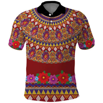 Greenland Costume Polo Shirt Tradional Kalaallisuut Pattern LT9