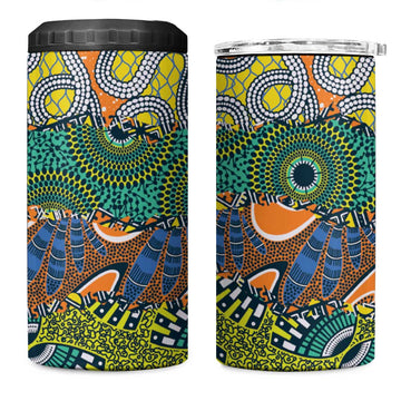 Africa Tribal Mixed Pattern 4 in 1 Can Cooler Tumbler LT9