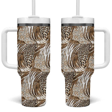 African Wild Animal Skins Tumbler With Handle Leopard Pattern LT9