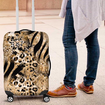 Wild Animal Skins Luggage Cover Zebra Tiger Leopard Mix Skin LT9