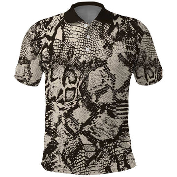 Wild Animal Skins Polo Shirt Snake and Crocodile Mix Skin LT9
