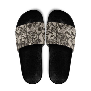 Wild Animal Skins Slide Sandals Snake and Crocodile Mix Skin LT9