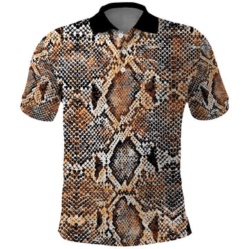 Wild Animal Skins Polo Shirt Vintage Snake Skin Pattern LT9