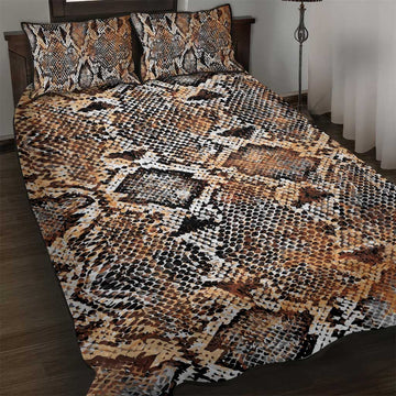 African Wild Animal Skins Quilt Bed Set Vintage Snake Skin Pattern LT9