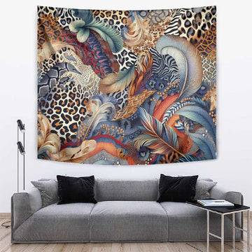 African Wild Animal Skins Tapestry Unique Leopard Zebra And Snake Patterns LT9