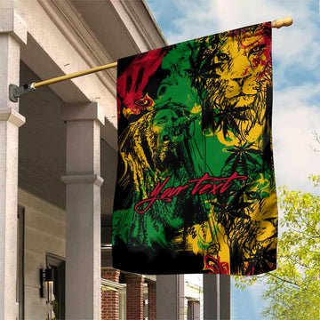 Rastafarian Lion Legend Bob Garden Flag Black Jamaican Reggae Festival Sketch Portrait LT9