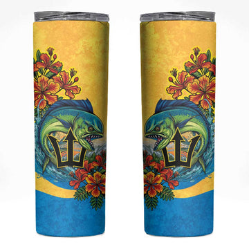 Black Barbadians Mahi-mahi Trident Skinny Tumbler LT9
