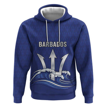 Caribbean Cricket Barbados Custom Hoodie Trident Champions Wave LT9