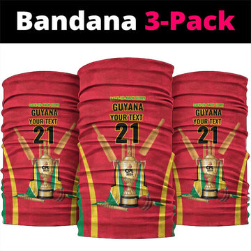 Custom Guyana Victory Run 2025 Neck Gaiter Caribbean Cricket Supporter Amazon Warriors LT9