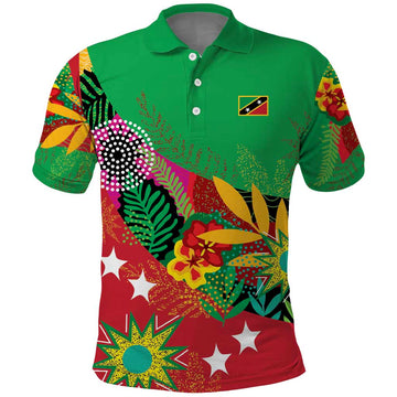 Custom Caribbean Cricket St Kitts and Nevis Polo Shirt Patriots Reign 2025 LT9