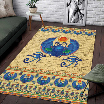 Ancient Egypt Scarab Beetle Area Rug LT9