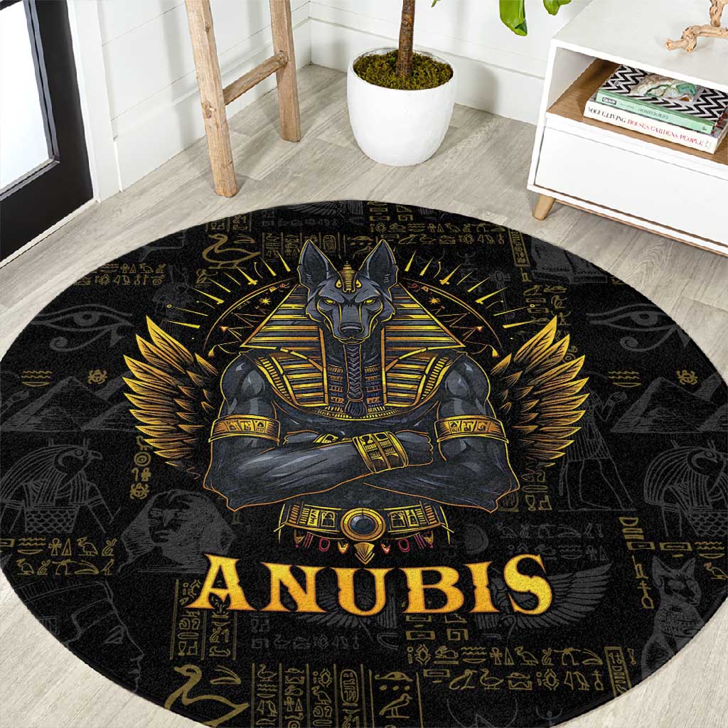 Anubis Egyptian God of Death Round Carpet LT9