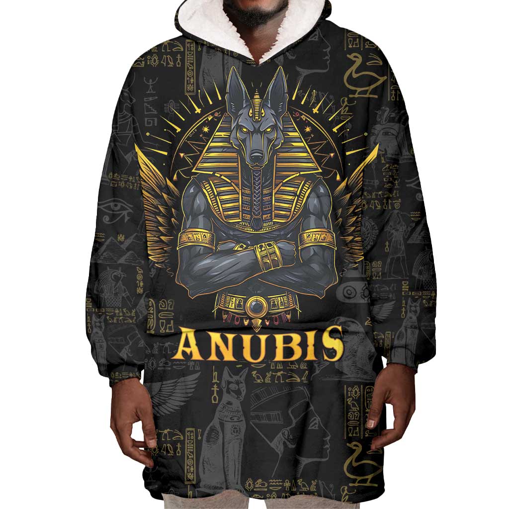 Anubis Egyptian God of Death Wearable Blanket Hoodie LT9