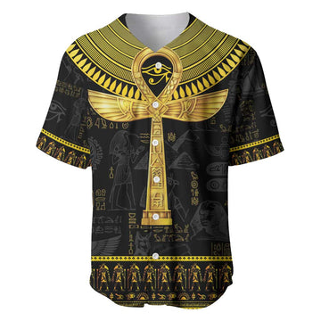 The Ankh Egyptian Hieroglyphs Baseball Jersey LT9