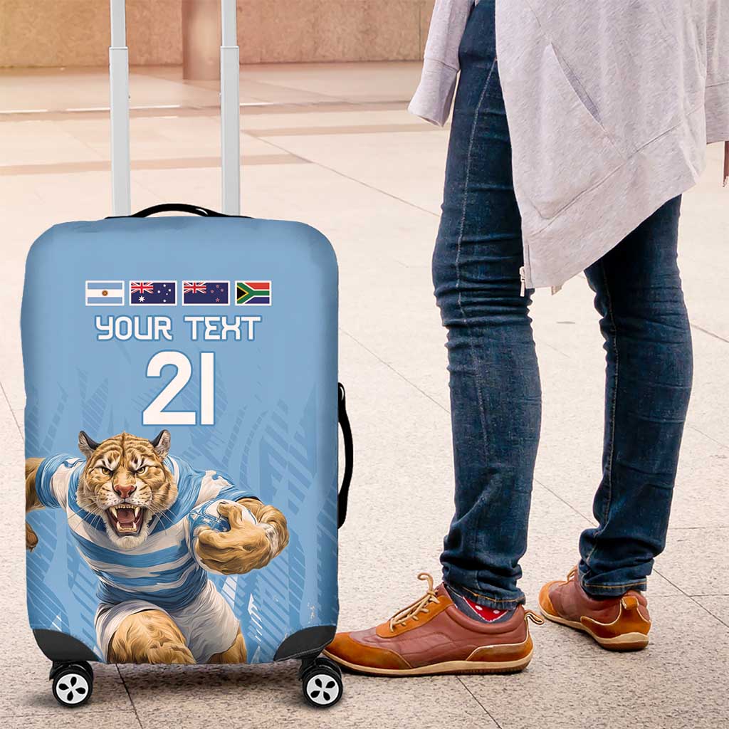 Argentina Rugby Custom Luggage Cover Glory Be To Pumas LT9