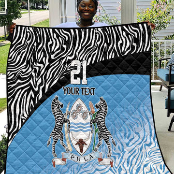 Botswana Cricket Custom Quilt Baggy Blues African Zebra Skins Pattern LT9