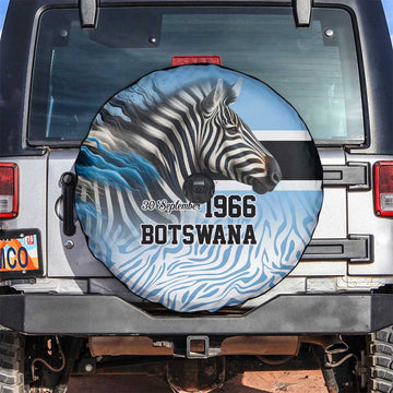 Botswana Independence Day 1966 Spare Tire Cover Tribal Zebra Skins Pattern LT9