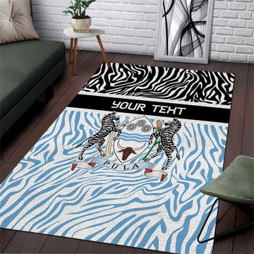 Botswana Personalized Area Rug African Zebra Skins Pattern LT9