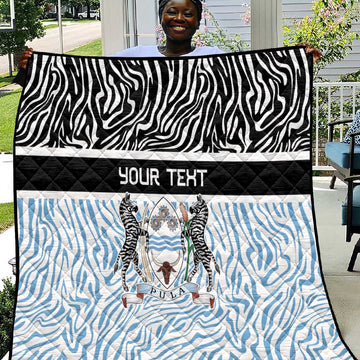 Botswana Personalized Quilt African Zebra Skins Pattern LT9