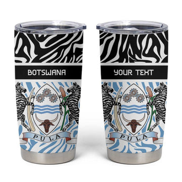 Botswana Personalized Tumbler Cup African Zebra Skins Pattern LT9