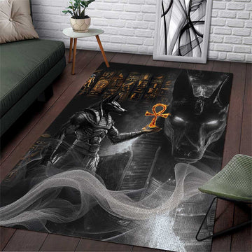 Mythical Anubis Area Rug The Egyptian God of Death LT9