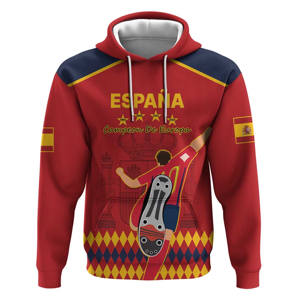 Custom Spain Euro 2024 Champions Hoodie La Roja Campeon De Europa LT9