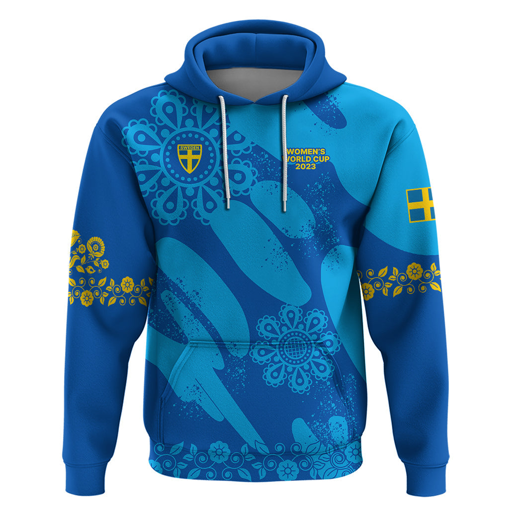 Custom Sweden Women Football Hoodie Blagult World Cup 2023 LT9
