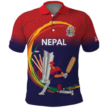 Custom Cricket Nepal East Asia-Pacific Polo Shirt Nepal Cricket Crown Quest LT9